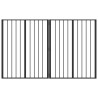 Porte pour chien 2 pcs Noir 80 x 100 cm Acier galvanisé 636431636431