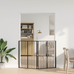 Porte pour chien 2 pcs Noir 80 x 100 cm Acier galvanisé 636431636431