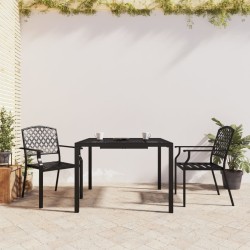 Ensemble à manger de jardin 3 pcs anthracite acier 636432636432