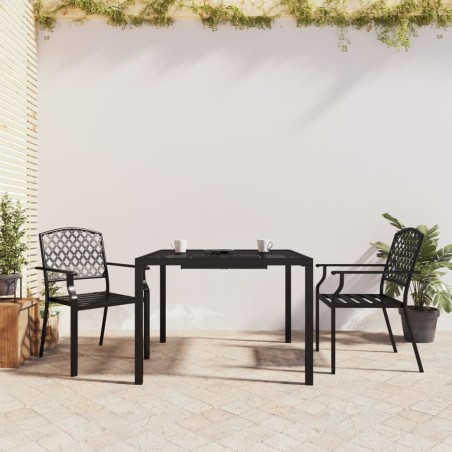 Ensemble à manger de jardin 3 pcs anthracite acier 636432636432