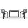 Ensemble à manger de jardin 3 pcs anthracite acier 636432636432