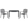 Ensemble à manger de jardin 3 pcs anthracite acier 636432636432