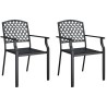 Ensemble à manger de jardin 3 pcs anthracite acier 636432636432