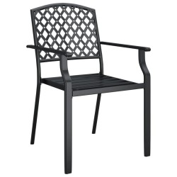 Ensemble à manger de jardin 3 pcs anthracite acier 636432636432