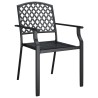 Ensemble à manger de jardin 3 pcs anthracite acier 636432636432