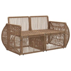 Canapé de jardin 2-Nombre de places Beige polyrotin 636435636435