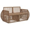 Canapé de jardin 2-Nombre de places Beige polyrotin 636435636435