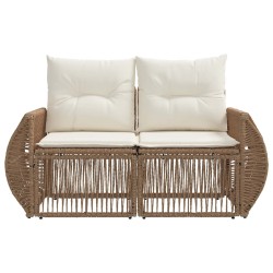 Canapé de jardin 2-Nombre de places Beige polyrotin 636435636435