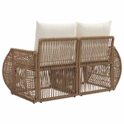 Canapé de jardin 2-Nombre de places Beige polyrotin 636435636435