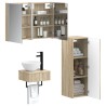 Ensemble d'armoire de salle de bain 4 pcs Chêne Sonoma 636440636440