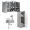 Ensemble d'armoire de salle de bain 4 pcs Sonoma gris 636443636443