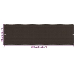 Écran de balcon Marron 90x300 cm PEHD 636444636444