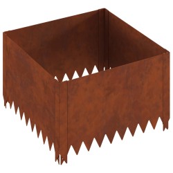Bordure de Pelouse 60 x 60 x 35 cm Acier Rouillé 636452636452