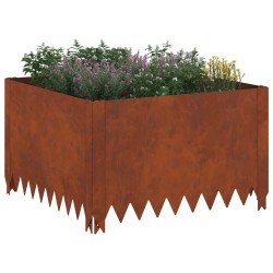 Bordure de Pelouse 60 x 60 x 35 cm Acier Rouillé 636452636452