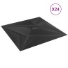 Panneaux muraux Étoile 24 pcs Noir Étoile 50 x 50 cm Mousse XPS 636460636460