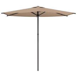 Parasol de jardin 270 x 270 cm Polyester Rectangulaire Taupe 636462636462
