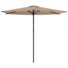 Parasol de jardin 270 x 270 cm Polyester Rectangulaire Taupe 636462636462