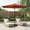 Parasol de jardin avec lumières LED et base 300 x 300 cm 636463636463