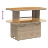 Ensemble à manger de jardin coussins 4 pcs beige résine tressée 636466636466
