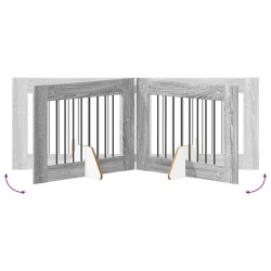 Porte de chien pliable avec supports 6 pcs Sonoma gris 482 cm 636468636468