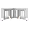 Porte de chien pliable avec supports 6 pcs Sonoma gris 482 cm 636468636468