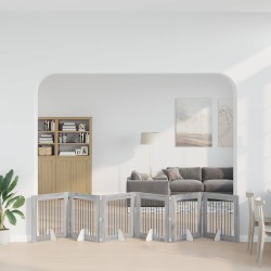 Porte de chien pliable avec supports 6 pcs Sonoma gris 482 cm 636470636470