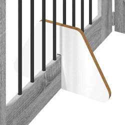 Porte de chien pliable avec supports 6 pcs Sonoma gris 482 cm 636470636470