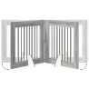 Porte de chien pliable avec supports 6 pcs Sonoma gris 482 cm 636470636470