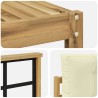 Ensemble de canapés d'extérieur 4 pcs Blanc et crème Polyester 636482636482