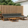 Ensemble de canapés d'extérieur 6 pcs Naturel et Anthracite 636486636486