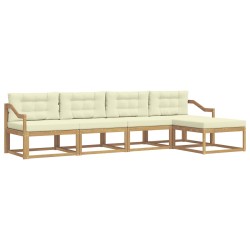 Ensemble de canapés d'extérieur 4 pcs Blanc et crème Polyester 636487636487