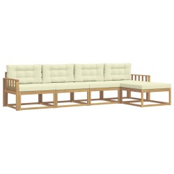Ensemble de canapés d'extérieur 4 pcs Blanc et crème Polyester 636488636488