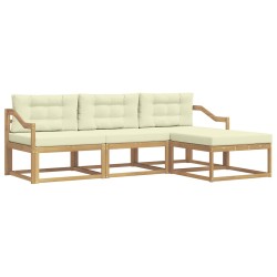 Ensemble de canapés d'extérieur 4 pcs Blanc et crème Polyester 636489636489