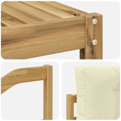Ensemble de canapés d'extérieur 4 pcs Blanc et crème Polyester 636489636489
