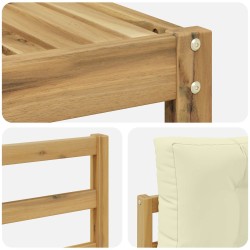 Ensemble de canapés d'extérieur 4 pcs Blanc et crème Polyester 636491636491