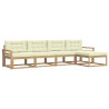 Ensemble de canapés d'extérieur 4 pcs Blanc et crème Polyester 636492636492