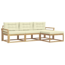 Ensemble de canapés d'extérieur 4 pcs Blanc et crème Polyester 636497636497
