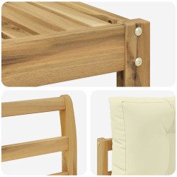 Ensemble de canapés d'extérieur 4 pcs Blanc et crème Polyester 636497636497