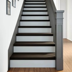 Marches d'escalier 16 pcs brun-noir 70x25x2 cm chêne massif 636498636498