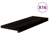 Marches d'escalier 16 pcs brun-noir 70x25x2 cm chêne massif 636498636498