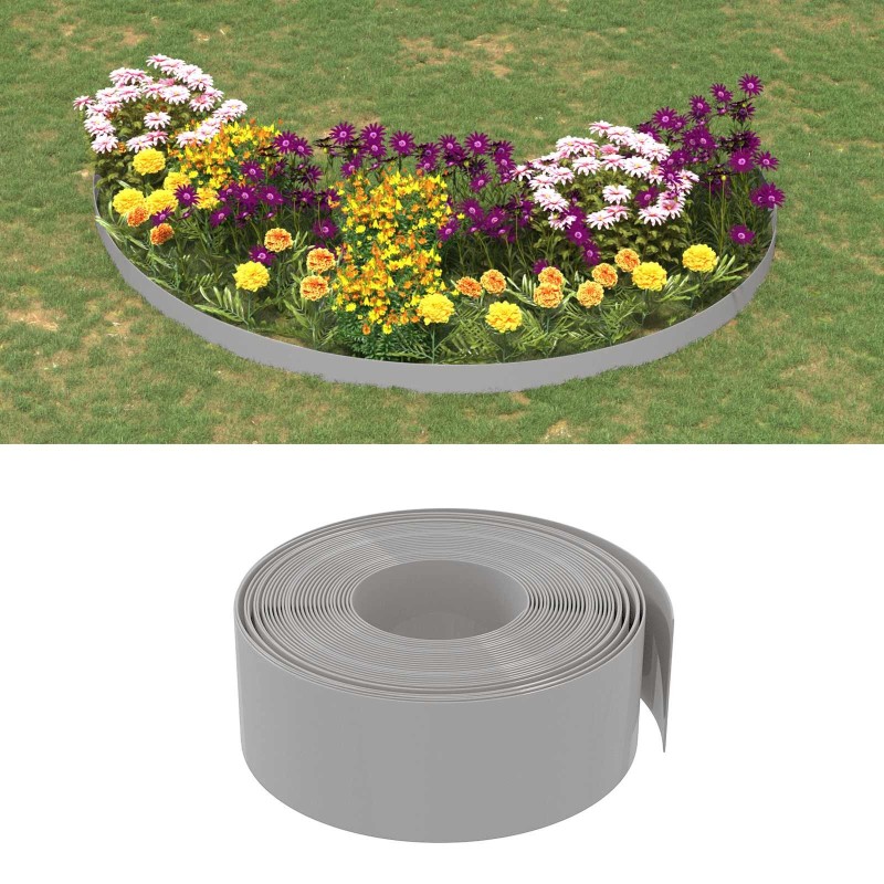 Bordures 25 m 20 cm PE Gris 636502636502