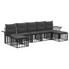 Ensemble de canapés d'extérieur 7 pcs Noir et Gris foncé 636504636504