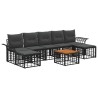 Ensemble de canapés d'extérieur 8 pcs Noir et Gris foncé 636507636507