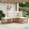 Ensemble de canapés d'extérieur Naturel Polyester 636511636511