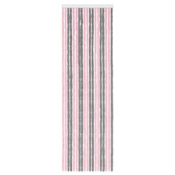 Rideau anti-insectes en chenille Gris Argent et Rose 636513636513