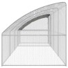 Cage à poules 4 pcs Argenté 800 x 200 x 200 cm Acier et PE 636521636521