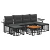 Ensemble de canapés d'extérieur 7 pcs Noir et Gris foncé 636522636522
