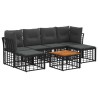 Ensemble de canapés d'extérieur 7 pcs Noir et Gris foncé 636524636524