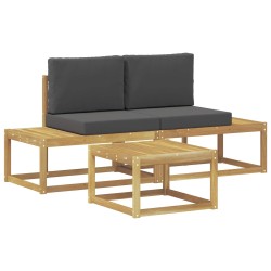 Ensemble de canapés d'extérieur 3 pcs Blanc et anthracite 636527636527