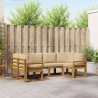 Ensemble de canapés d'extérieur 6 pcs Naturel et Beige 636530636530